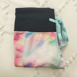 Popflex Activewear Rainbow Leggings Mesh Inserts